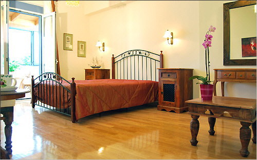 Upstairs bedroom and double bed